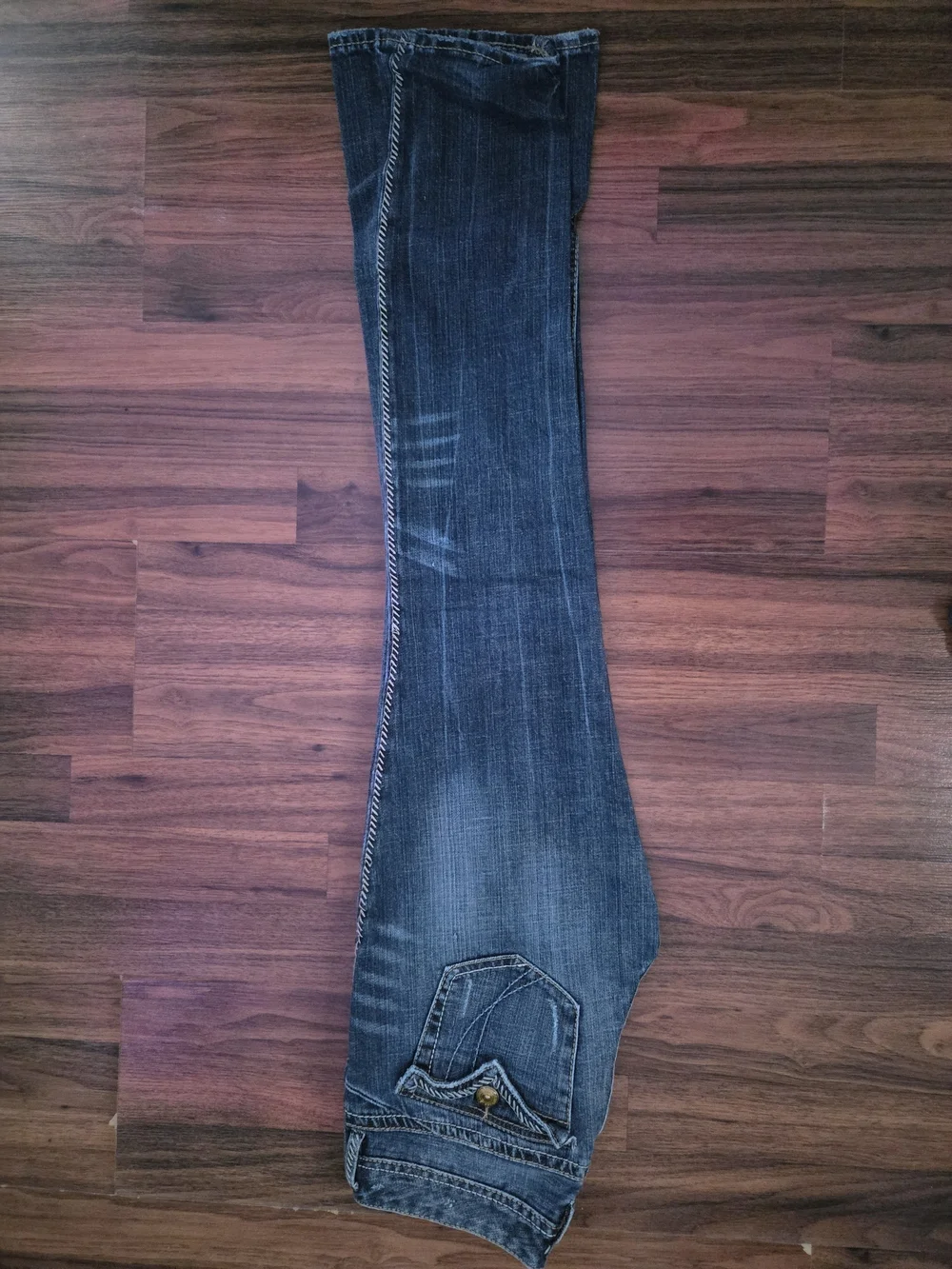 Express Women’s Dark Blue Faded Bootcut Jeans